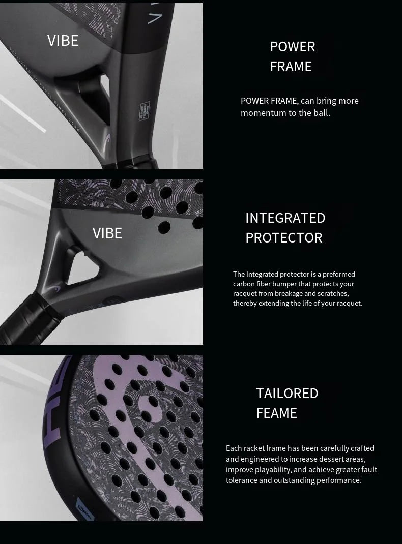 HEAD Tennis Racket HEAD PADEL Cage Plate Tennis Racket ZEPHYR Series All Carbon