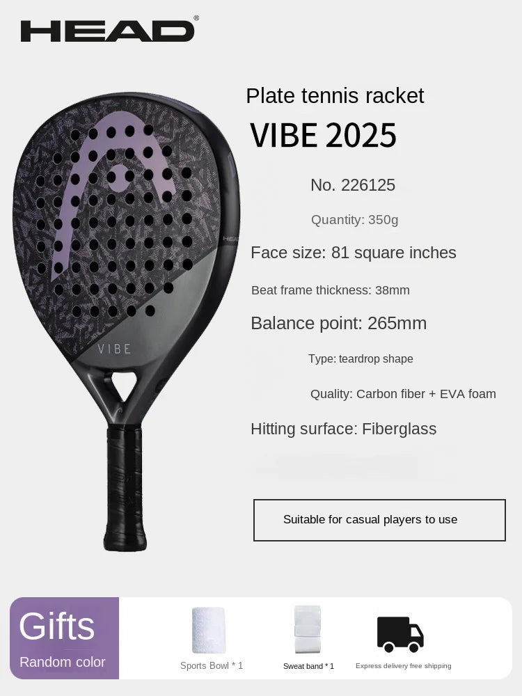 HEAD Tennis Racket HEAD PADEL Cage Plate Tennis Racket ZEPHYR Series All Carbon